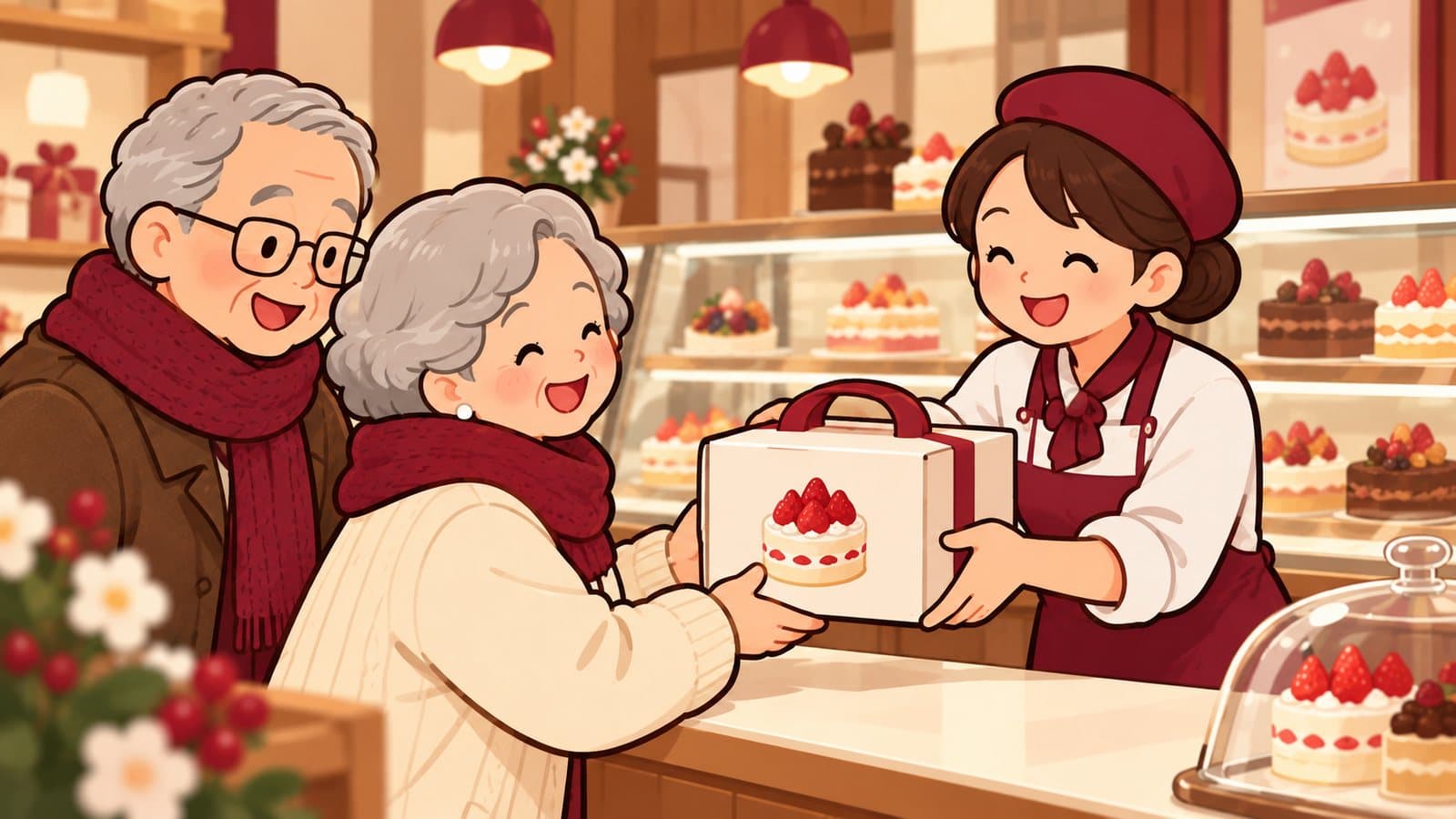 ケーキを選んで、お店で受け取るまでの流れ